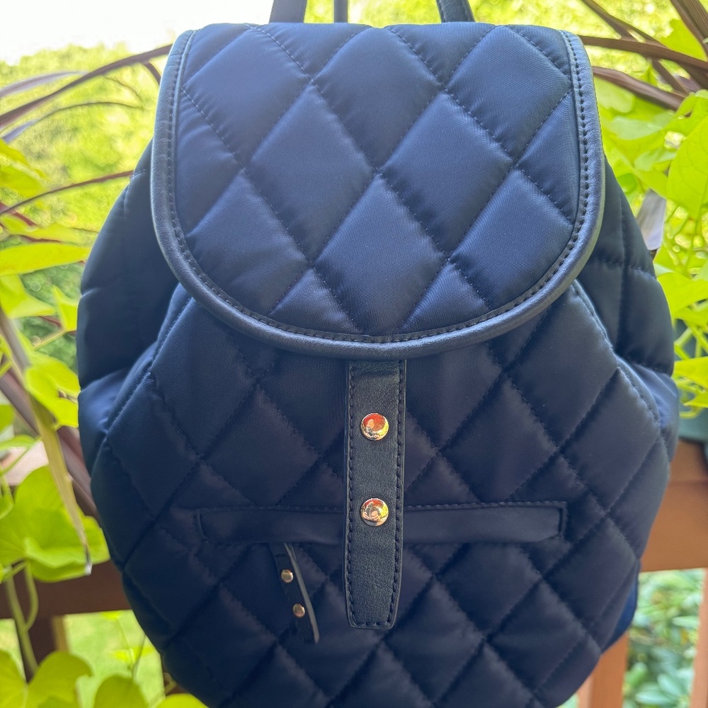 PRICE DROP! TALBOTS Navy Nylon quilted Backpack-EXCELLENT-Pristine condition!